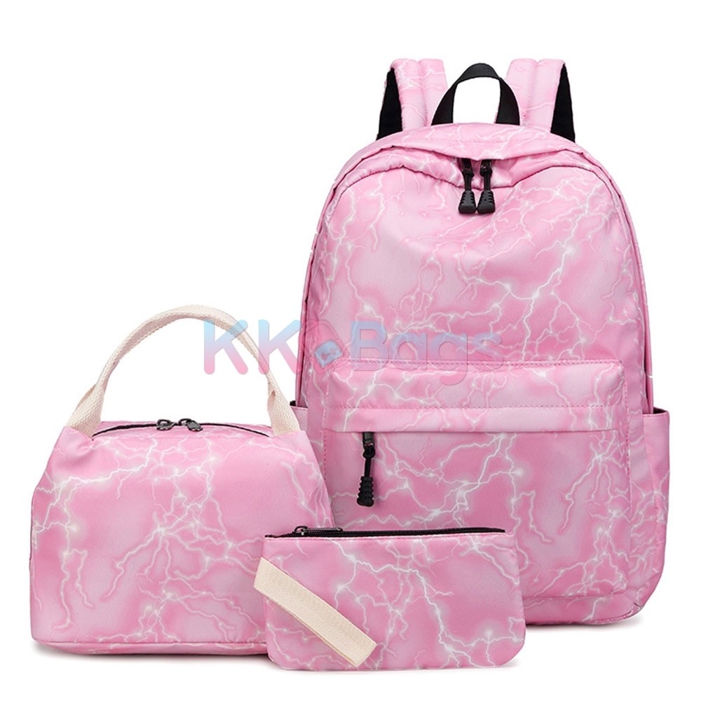 Fashion Backpack Set For Middle School Girl Galaxy Prints School