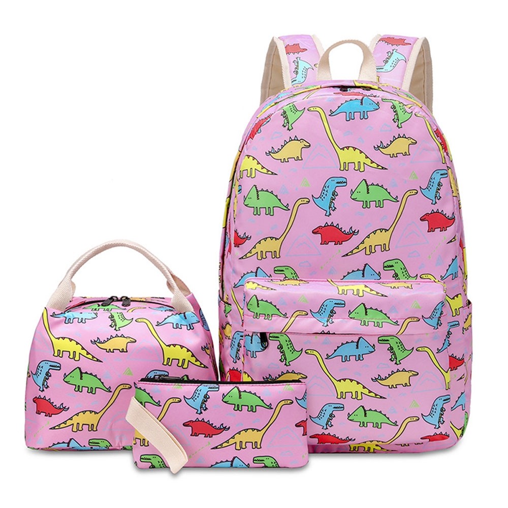 Cute Dinosaur Backpack with Lunch Box Kids' Back to School Essential 3 ...