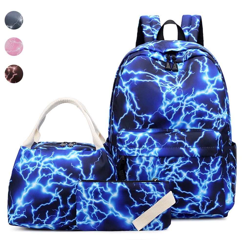 Fashion Backpack Set For Middle School Girl Galaxy Prints School